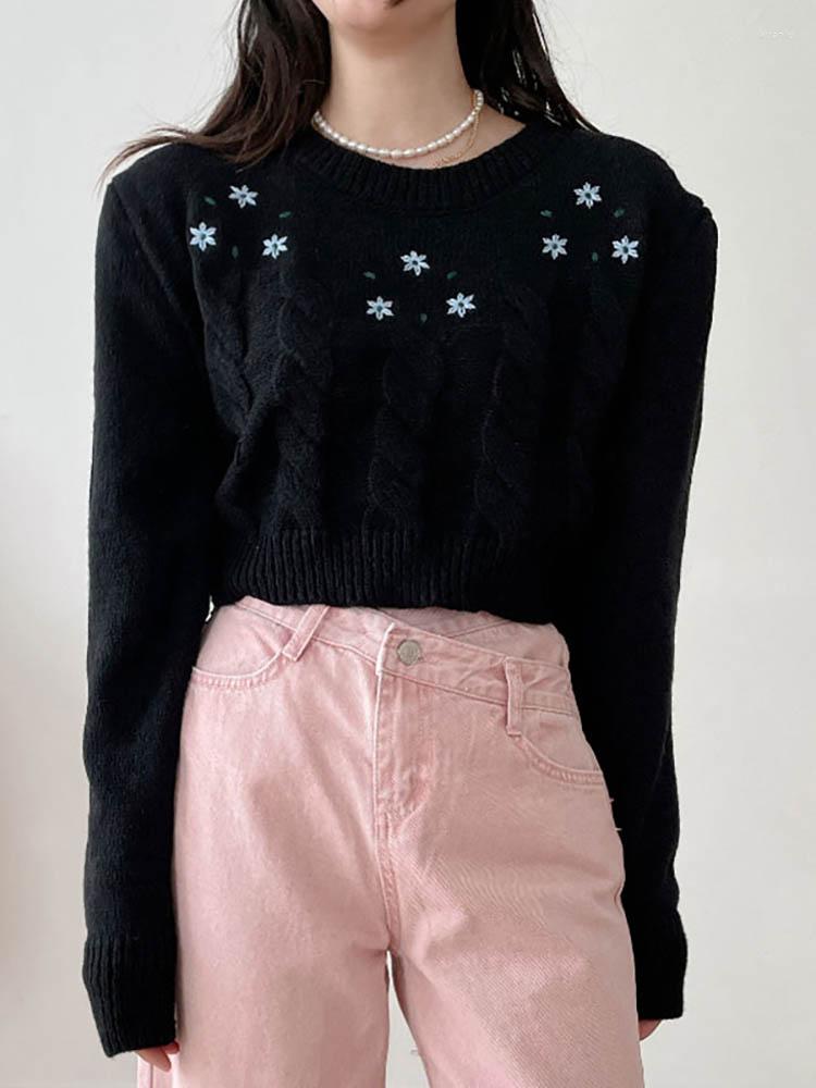 Women's Sweaters Oversized Sweater Pink O-neck Embroidery Flower Long Sleeve Loose Fit Tops Pullover 2023 Autumn/Winter Womens Clothes, Black
Women's Sweaters Oversized Sweater Pink O-neck Embroidery Flower Long Sleeve Loose Fit Tops Pullover 2023 Autumn/Winter Womens Clothes, Black