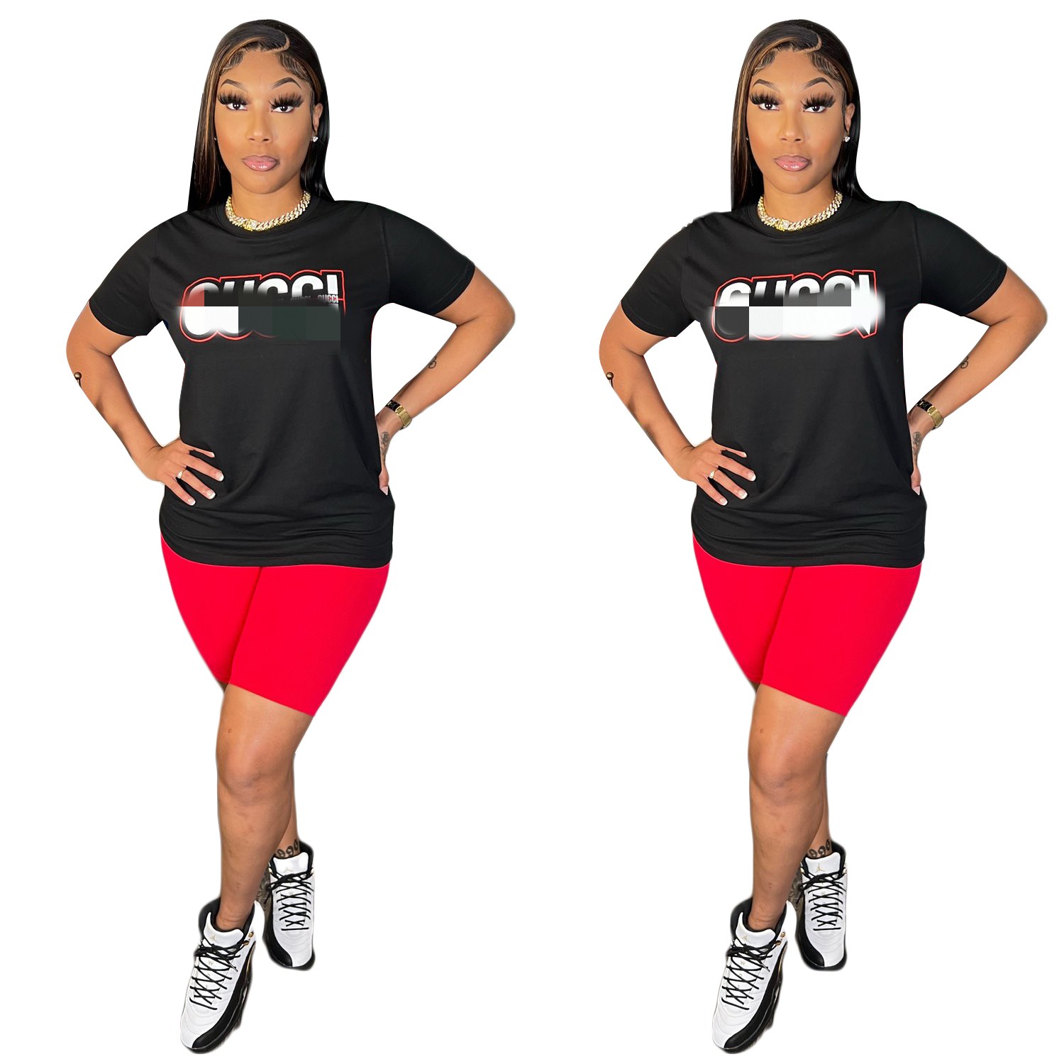 2023 Two Piece Pants Women Casual T-shirt and Bottoms Set Daily Outfits Tracksuit Free Ship, Black
2023 Two Piece Pants Women Casual T-shirt and Bottoms Set Daily Outfits Tracksuit Free Ship, Black