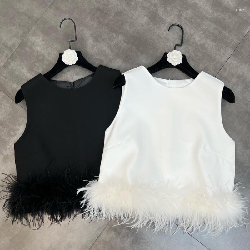 Women' Tanks PREPOMP 2023 Summer Arrivals Sleeveless Round Neck Feathers Vest Women Tank Top GF312, Black
Women' Tanks PREPOMP 2023 Summer Arrivals Sleeveless Round Neck Feathers Vest Women Tank Top GF312, Black