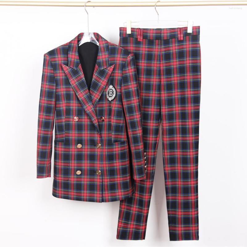 Women' Two Piece Pants Autumn And Winter 2023 Style Women' Suit Trousers With Diamond Insignia High-end Fabric Double-breasted Small, Red
Women' Two Piece Pants Autumn And Winter 2023 Style Women' Suit Trousers With Diamond Insignia High-end Fabric Double-breasted Small, Red