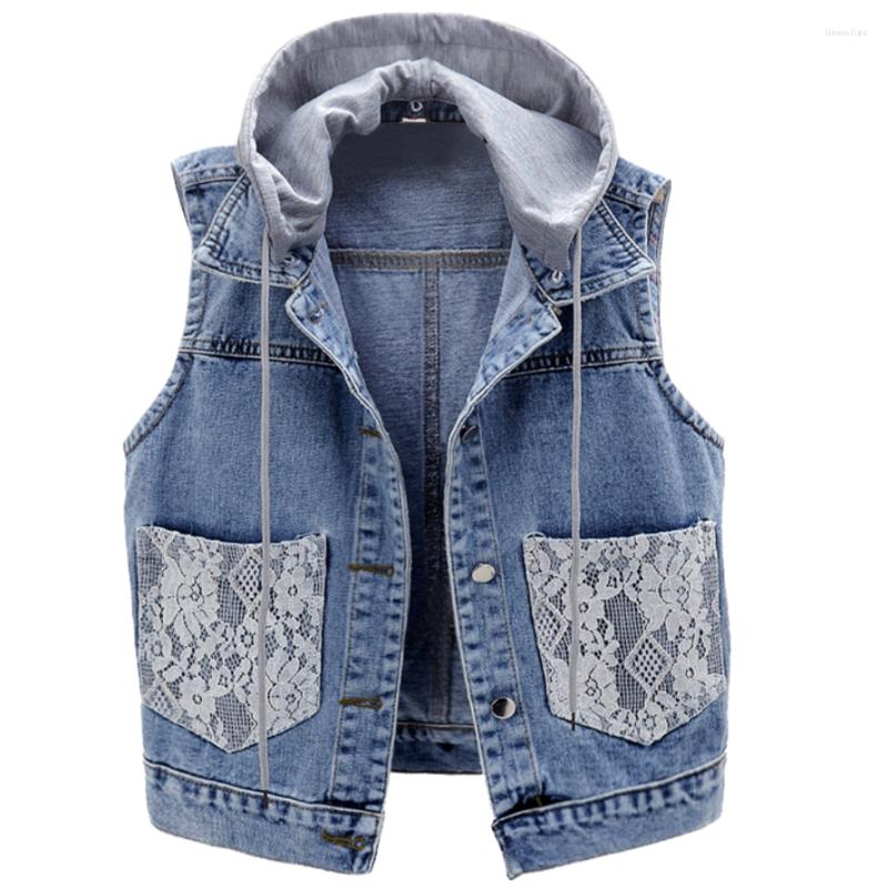 Women' Jackets Women Short Denim Lace Pocket Hooded Coat Spring Autumn Slim Sleeveless Jeans Jacket Casual Tops, Blue
Women' Jackets Women Short Denim Lace Pocket Hooded Coat Spring Autumn Slim Sleeveless Jeans Jacket Casual Tops, Blue