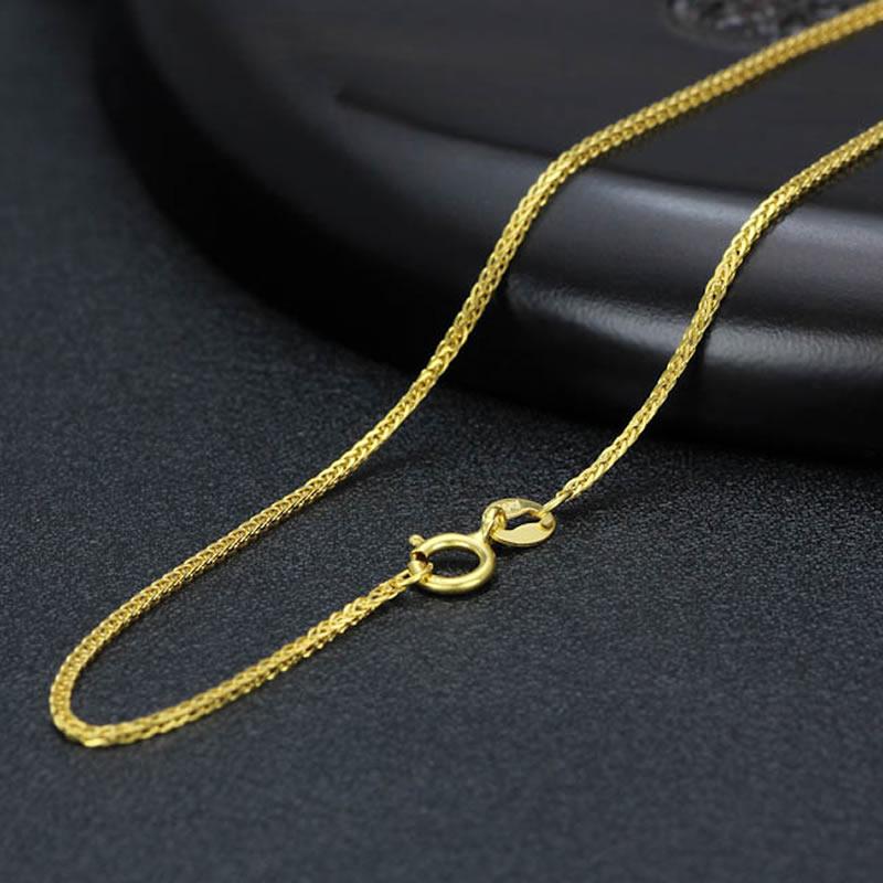 Chains Pure Yellow Gold Necklace Craved Big Wheat Link Chain 1 Pieces4 Color 1.5-2.1g A01Chains
Chains Pure Yellow Gold Necklace Craved Big Wheat Link Chain 1 Pieces4 Color 1.5-2.1g A01Chains