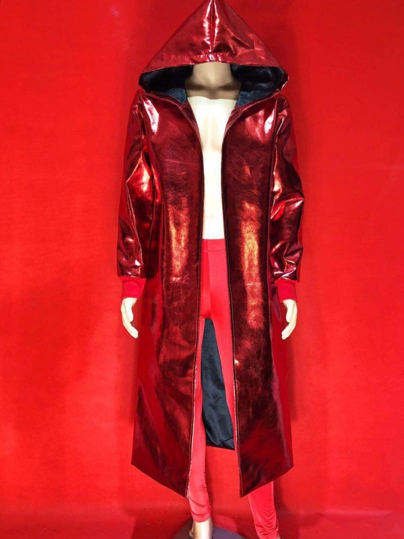 Men's Jackets Solid Red PU Leather Hooded Casual Slim Jacket Nightclub DJ Male Singer Dance Outfit Prom Celebrate Stage, Red jacket
Men's Jackets Solid Red PU Leather Hooded Casual Slim Jacket Nightclub DJ Male Singer Dance Outfit Prom Celebrate Stage, Red jacket