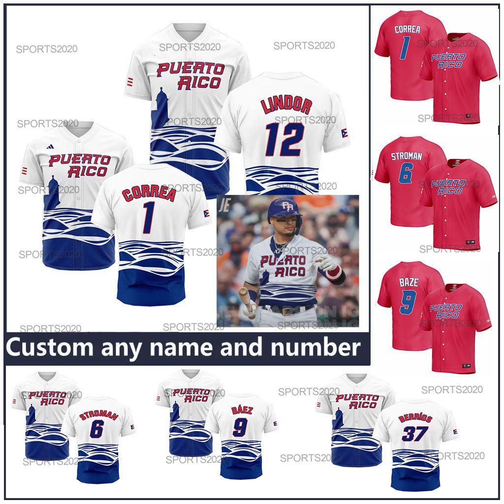 Puerto Rico 2023 WBC World Baseball Classic Baseball Jerseys Jose Berrios Edwin Diaz Lugo Marcus Stroman Javier Baez carlos Correa Francisco Lindor Men Women Kids
Puerto Rico 2023 WBC World Baseball Classic Baseball Jerseys Jose Berrios Edwin Diaz Lugo Marcus Stroman Javier Baez carlos Correa Francisco Lindor Men Women Kids