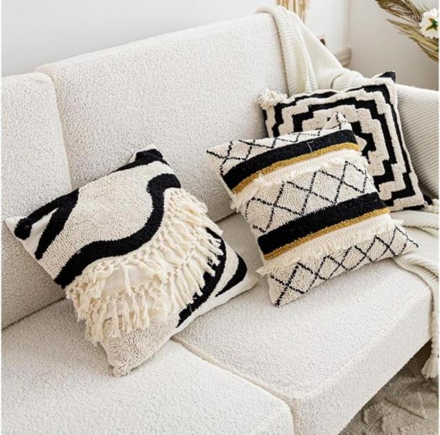 Pillow Black Beige Contrast Moroccan Tufted Cover Tassels Geometric 45x45cm30x50cm Home Decoration Sofa6663122, 45x45cm b
Pillow Black Beige Contrast Moroccan Tufted Cover Tassels Geometric 45x45cm30x50cm Home Decoration Sofa6663122, 45x45cm b