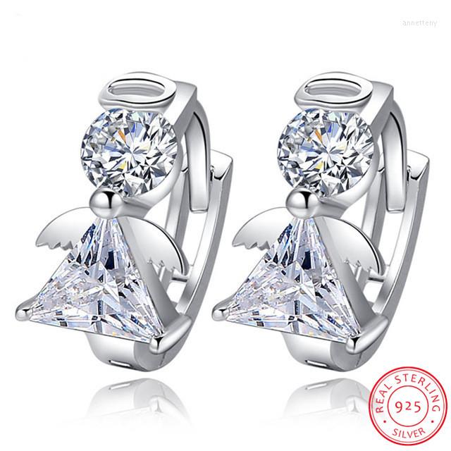Stud Earrings Real 925 Sterling Silver Fashion Angel Design Luxury Double Crystal For Women Jewelry Gift/jklfja
Stud Earrings Real 925 Sterling Silver Fashion Angel Design Luxury Double Crystal For Women Jewelry Gift/jklfja