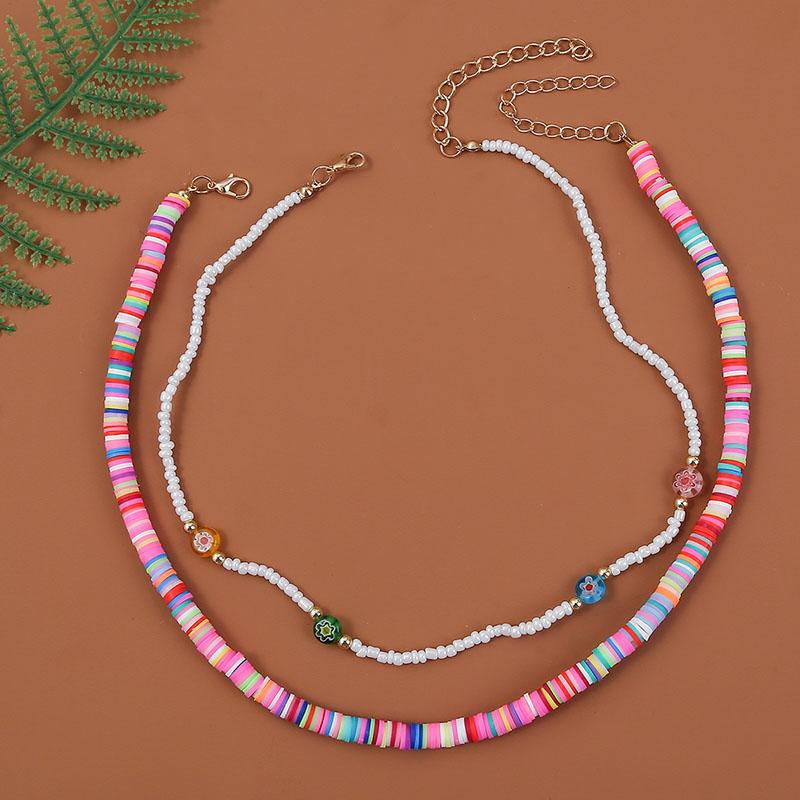 Choker Chokers 2 Pcs/Set Bohemian Glazed Glass Beads Separate Handmade Beaded Necklaces For Women Multicolor Polymer Clay Necklace
Choker Chokers 2 Pcs/Set Bohemian Glazed Glass Beads Separate Handmade Beaded Necklaces For Women Multicolor Polymer Clay Necklace