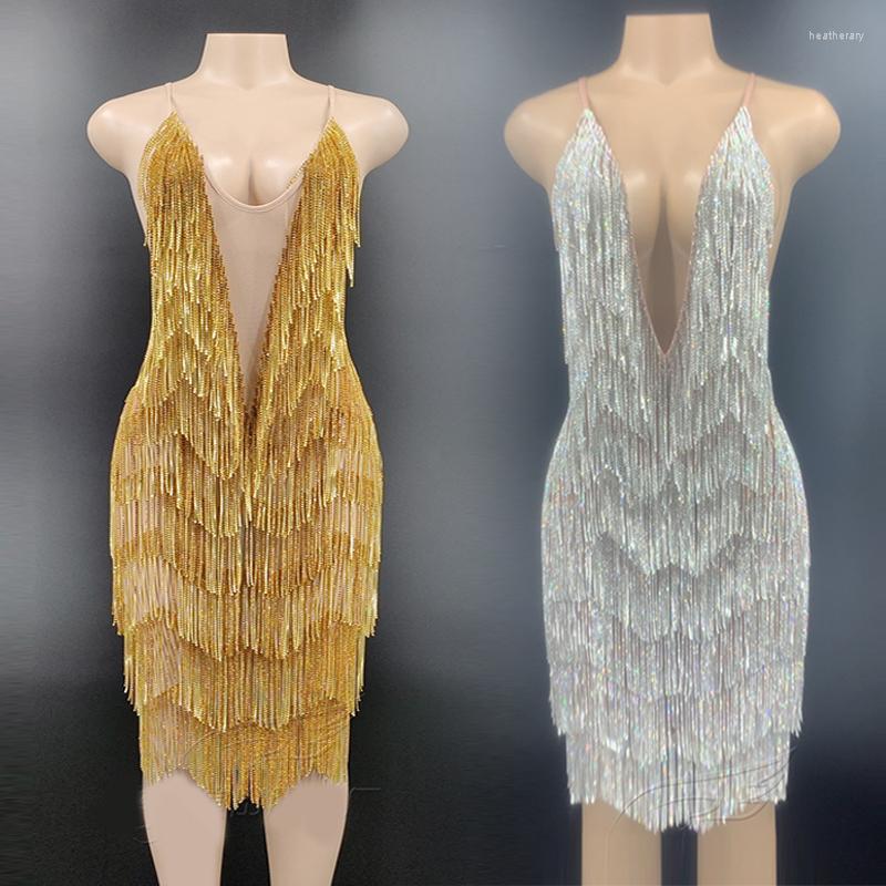 Stage Wear Sexy Tassel Dress For Women Nightclub Singer Costume Rave Clothes Sparkly Evening Dresses Festival Clothing VDB4709, Silver
Stage Wear Sexy Tassel Dress For Women Nightclub Singer Costume Rave Clothes Sparkly Evening Dresses Festival Clothing VDB4709, Silver