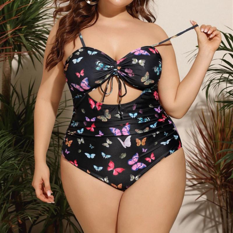 Women's Swimwear Oversized Swimwears Sexy Black Butterfly One Piece Suits Swimsuit Drawstring Large Size Bathing Suit Beach Swim
Women's Swimwear Oversized Swimwears Sexy Black Butterfly One Piece Suits Swimsuit Drawstring Large Size Bathing Suit Beach Swim
