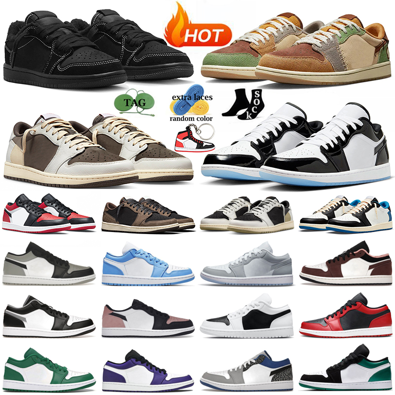 

OG Jumpman 1 Low Basketball Shoes 1s Lows Sneakers TS Reverse Mocha Black Phantom Concord Olive Bred Toe UNC Panda Black White Men Women Outdoor Sports Trainers 5.5-12, All-star