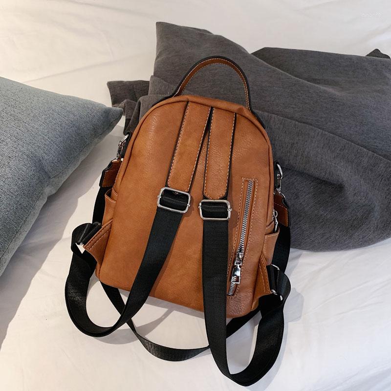 School Bags Vintage Style Backpack Female Leather Backpacks For Teenager Girls Schoolbag Small Women Shoulder Mochile, Brown
School Bags Vintage Style Backpack Female Leather Backpacks For Teenager Girls Schoolbag Small Women Shoulder Mochile, Brown