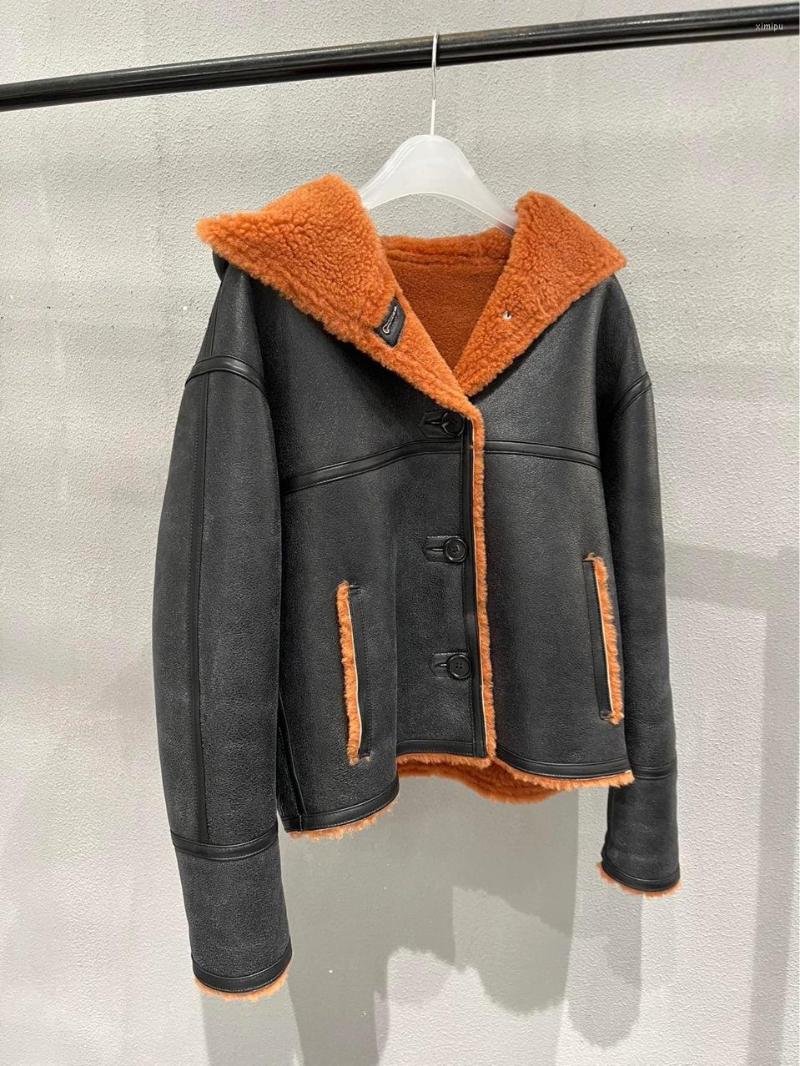 Women' Leather Winter Europe Style Chic Women' High Quality Hooded Wool Sheepskin Coat C808, Black
Women' Leather Winter Europe Style Chic Women' High Quality Hooded Wool Sheepskin Coat C808, Black