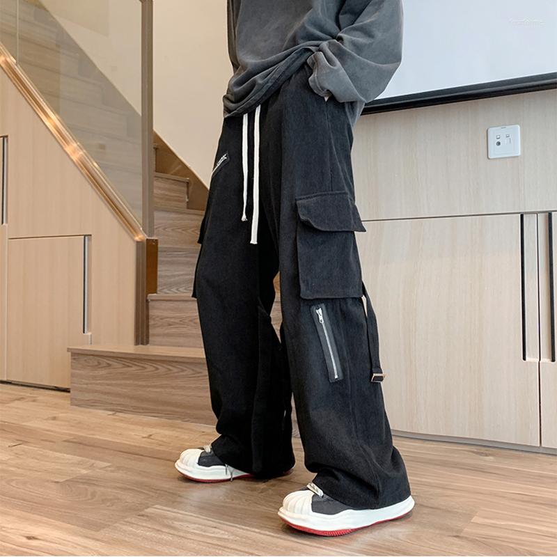Men's Pants ZCSMLL Autumn Winter High Street Pocket Solid Color Casual Corduroy Overalls Men's Loose Straight Streamer Wide Leg Trousers, Black
Men's Pants ZCSMLL Autumn Winter High Street Pocket Solid Color Casual Corduroy Overalls Men's Loose Straight Streamer Wide Leg Trousers, Black