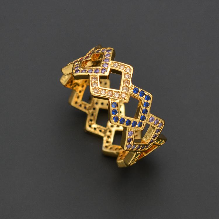 Cluster Rings Geometric Prismatic Ring Plated In 18k Gold Inlaid Colored Zircon For Women's Jewelry To Attend Wedding Banquets
Cluster Rings Geometric Prismatic Ring Plated In 18k Gold Inlaid Colored Zircon For Women's Jewelry To Attend Wedding Banquets