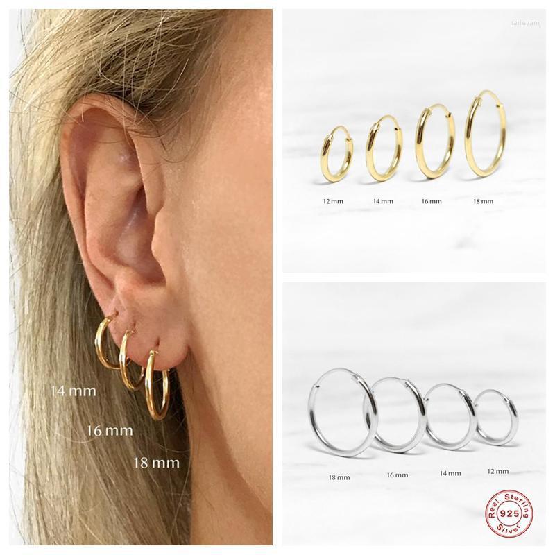 Hoop Earrings & Huggie Aide 925 Sterling Silver Gold Circle For Women Birthday Party Simple Noble Fine Jewelry Gift 12/14/16/18mmHoop Farl22
Hoop Earrings & Huggie Aide 925 Sterling Silver Gold Circle For Women Birthday Party Simple Noble Fine Jewelry Gift 12/14/16/18mmHoop Farl22