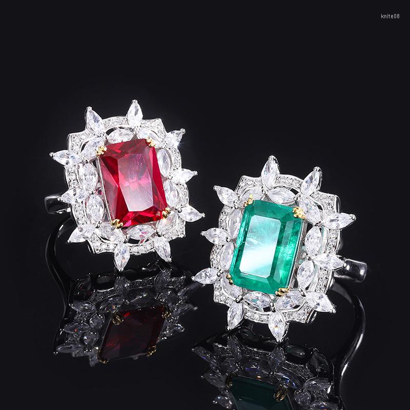 Cluster Rings S925 Silver Retro Fashion Simulation Color Treasure Separation Electroplating Women's Ring Main Stone 10 14
Cluster Rings S925 Silver Retro Fashion Simulation Color Treasure Separation Electroplating Women's Ring Main Stone 10 14
