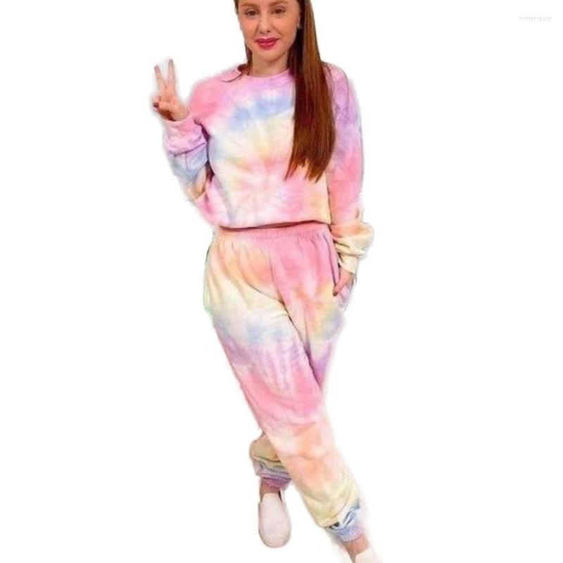 Women' Sleepwear Casual Women Loose Leisure Wear Set Hoodies Harem Pants Suit Female Tie Dye 2 Piece Outfits Two Pajamas Sets
Women' Sleepwear Casual Women Loose Leisure Wear Set Hoodies Harem Pants Suit Female Tie Dye 2 Piece Outfits Two Pajamas Sets