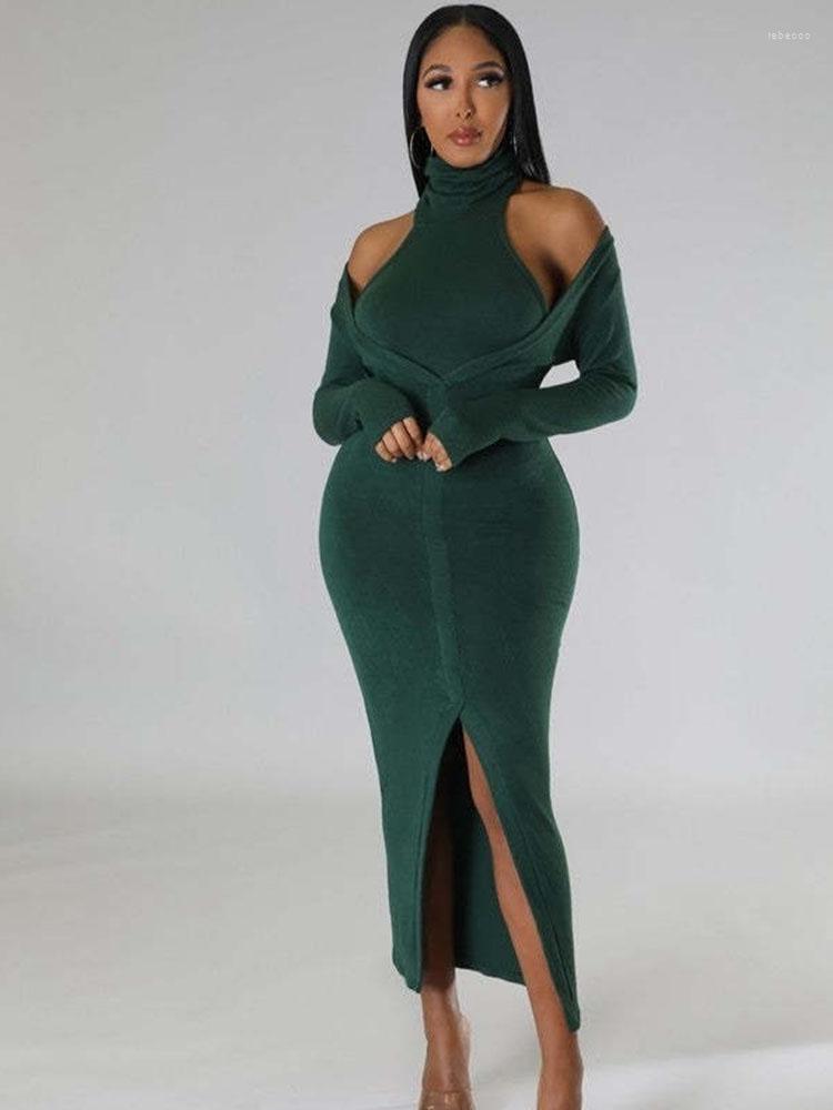 Casual Dresses Sexy Knitted Split Two Piece Dress Sets Autumn Winter Turtleneck Maxi For Women 2023 Elegant Solid Bodycon Sweater, Green
Casual Dresses Sexy Knitted Split Two Piece Dress Sets Autumn Winter Turtleneck Maxi For Women 2023 Elegant Solid Bodycon Sweater, Green