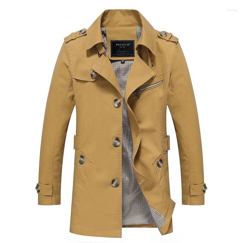 Men's Trench Coats Spring And Autumn Men Breathable Warm Slim Korean Version Of Handsome Fashion Jacket Cotton Mid-length Coat, Khaki
Men's Trench Coats Spring And Autumn Men Breathable Warm Slim Korean Version Of Handsome Fashion Jacket Cotton Mid-length Coat, Khaki