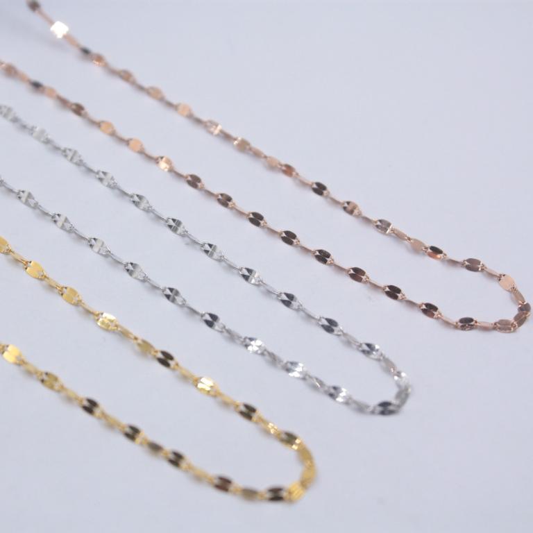 Chains Real 18K Gold Necklaces For Women Rose White Yellow Chain Jewellery Lip-shaped 1.4mm 16inch 18inchChains
Chains Real 18K Gold Necklaces For Women Rose White Yellow Chain Jewellery Lip-shaped 1.4mm 16inch 18inchChains