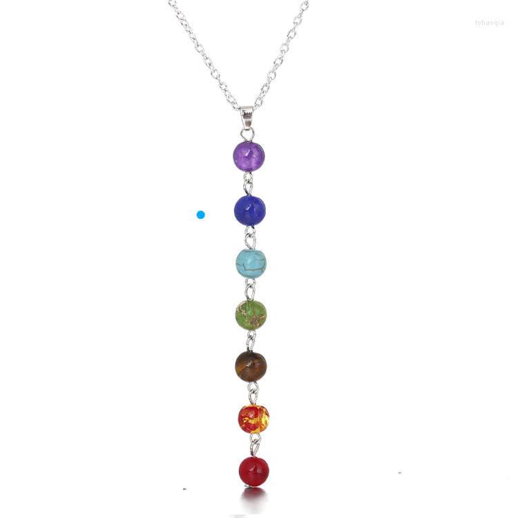 Chains Foreign Trade Natural Stone Colorful Bead Pendant Yoga Buddha Energy Seven Chakra Necklace
Chains Foreign Trade Natural Stone Colorful Bead Pendant Yoga Buddha Energy Seven Chakra Necklace