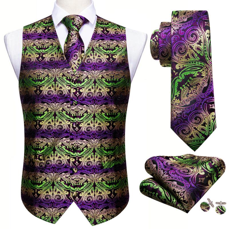 Men' Vests Purple Silk Vest Waistcoat Men Slim Suit Black Paisley Necktie Handkerchief Cufflinks Tie Business Barry.Wang DesignMen, Gm-2519
Men' Vests Purple Silk Vest Waistcoat Men Slim Suit Black Paisley Necktie Handkerchief Cufflinks Tie Business Barry.Wang DesignMen, Gm-2519