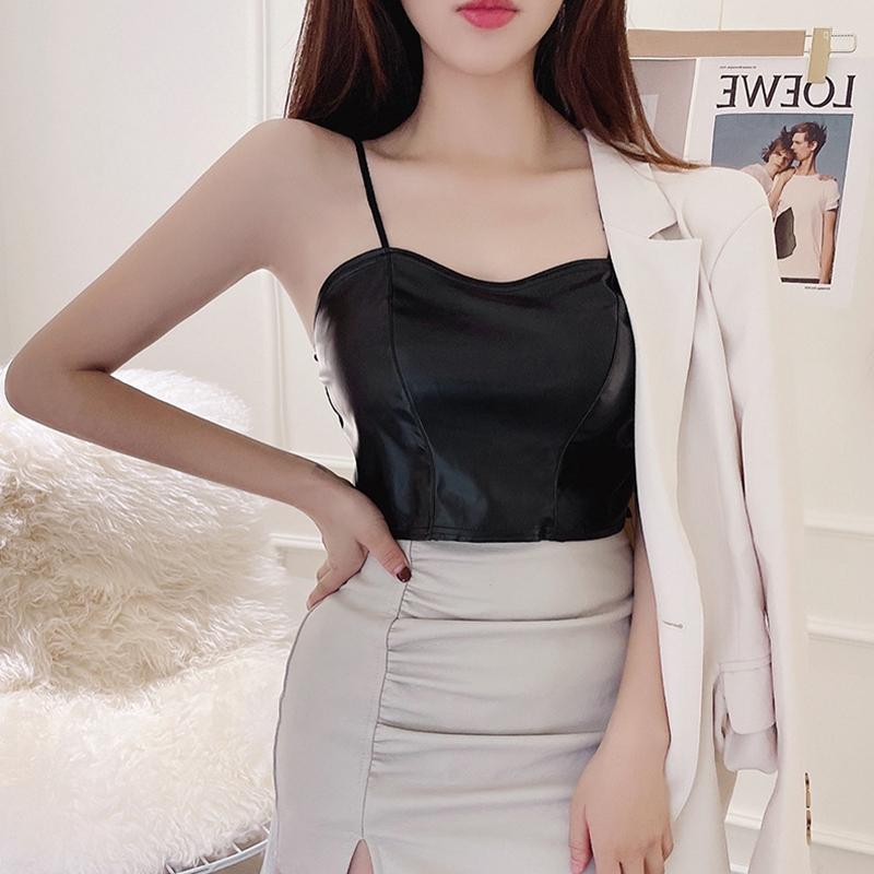 Women's Tanks Leather Tank Top Women Lace V2k Tops Femme Sexy Cami Cropped Bralette PU & Club Clothes White Corset, Brown
Women's Tanks Leather Tank Top Women Lace V2k Tops Femme Sexy Cami Cropped Bralette PU & Club Clothes White Corset, Brown