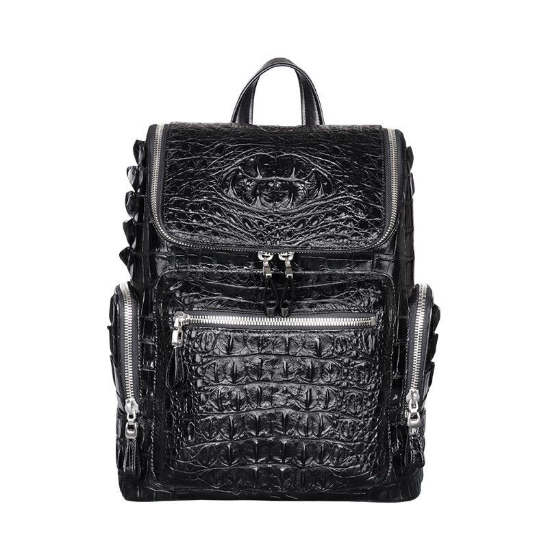 Backpack Crocodile Leather Men's Large Capacity Travel Commuting Business Bag Computer Mini Purse, Black
Backpack Crocodile Leather Men's Large Capacity Travel Commuting Business Bag Computer Mini Purse, Black