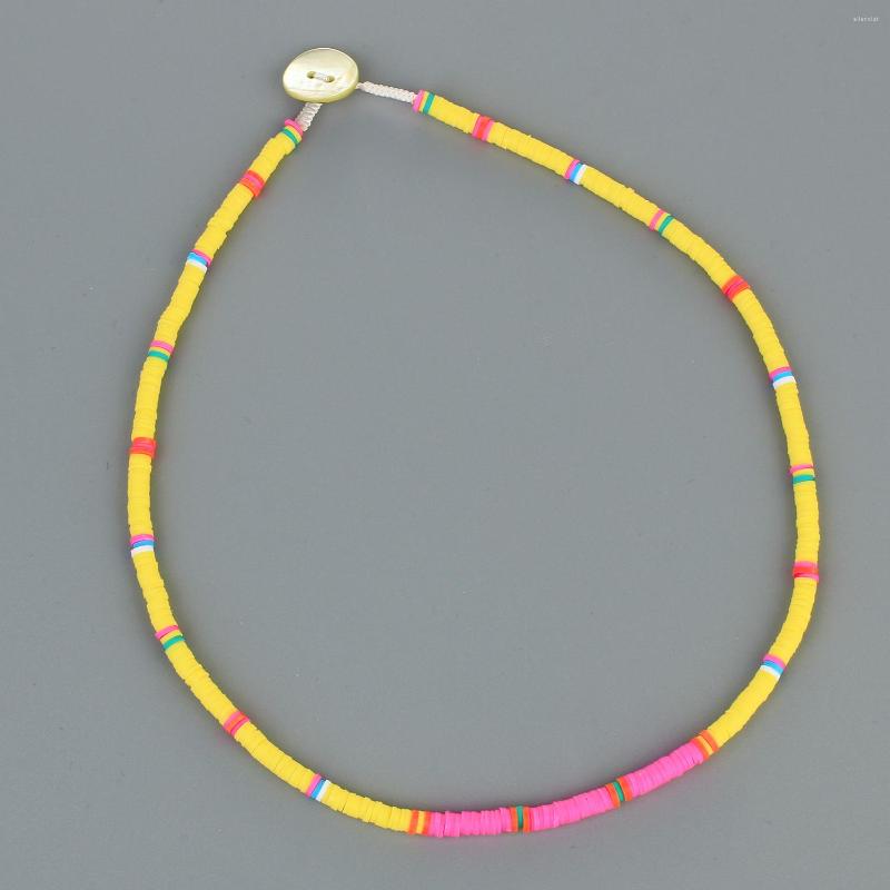Chains C.QUAN CHI Heishi Beads Strand Necklace Colorful Adjustable Choker Boho Charm Friendship
Chains C.QUAN CHI Heishi Beads Strand Necklace Colorful Adjustable Choker Boho Charm Friendship