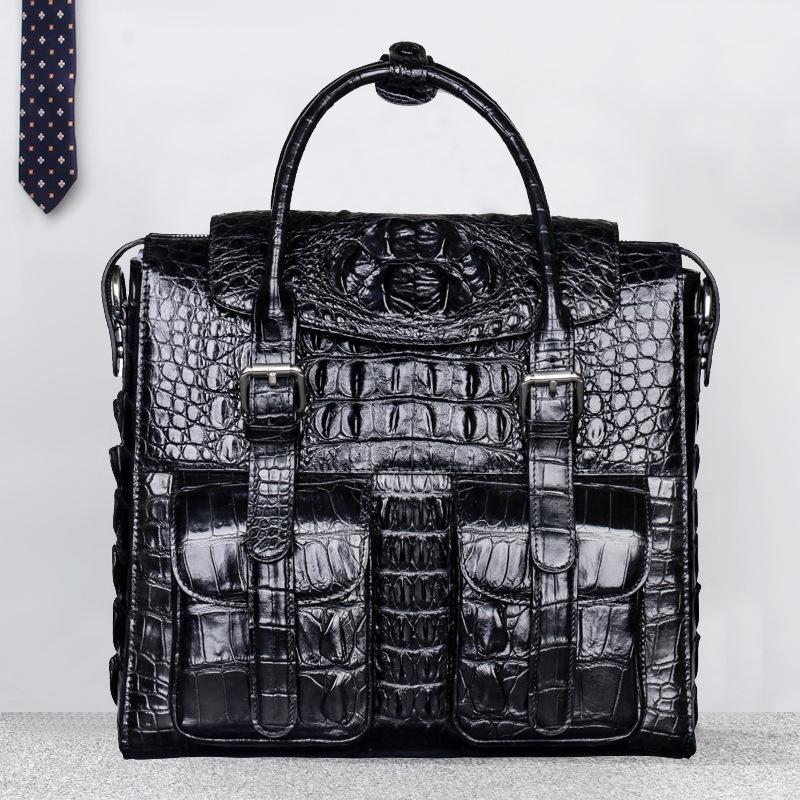 Briefcases Men's Crocodile Pattern Briefcase Large Capacity British Business Office Satchel Lightweight Luxury Leather Handbag, Black
Briefcases Men's Crocodile Pattern Briefcase Large Capacity British Business Office Satchel Lightweight Luxury Leather Handbag, Black