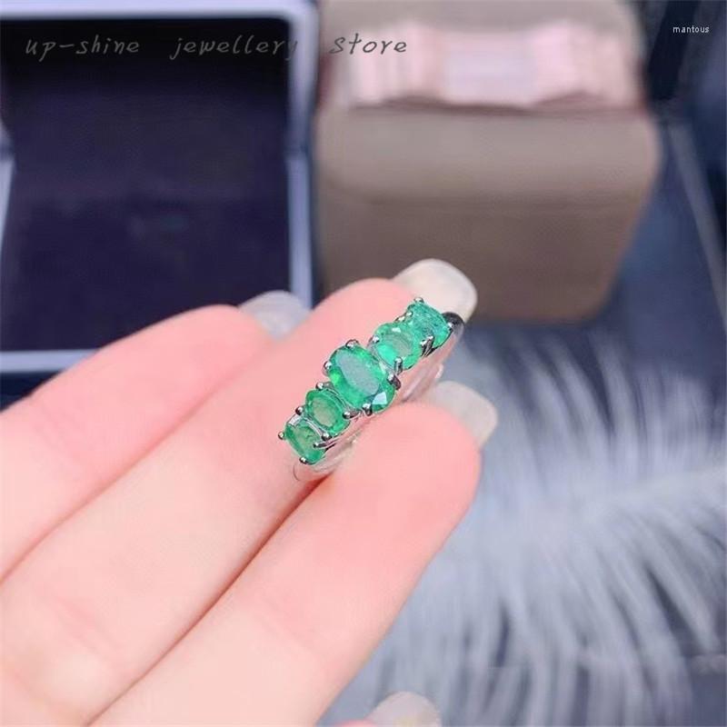 Cluster Rings Women's 925 Silver Inlaid Natural Emerald Ring Jewelry Exquisitely Crafted Simple And Fashionable
Cluster Rings Women's 925 Silver Inlaid Natural Emerald Ring Jewelry Exquisitely Crafted Simple And Fashionable