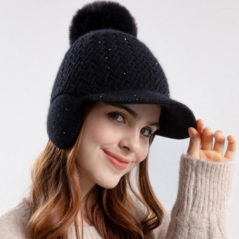 Berets Chic Baseball Hat Plush Ball Thick Winter Stretchy Knitting Thermal Daily Life, Black
Berets Chic Baseball Hat Plush Ball Thick Winter Stretchy Knitting Thermal Daily Life, Black