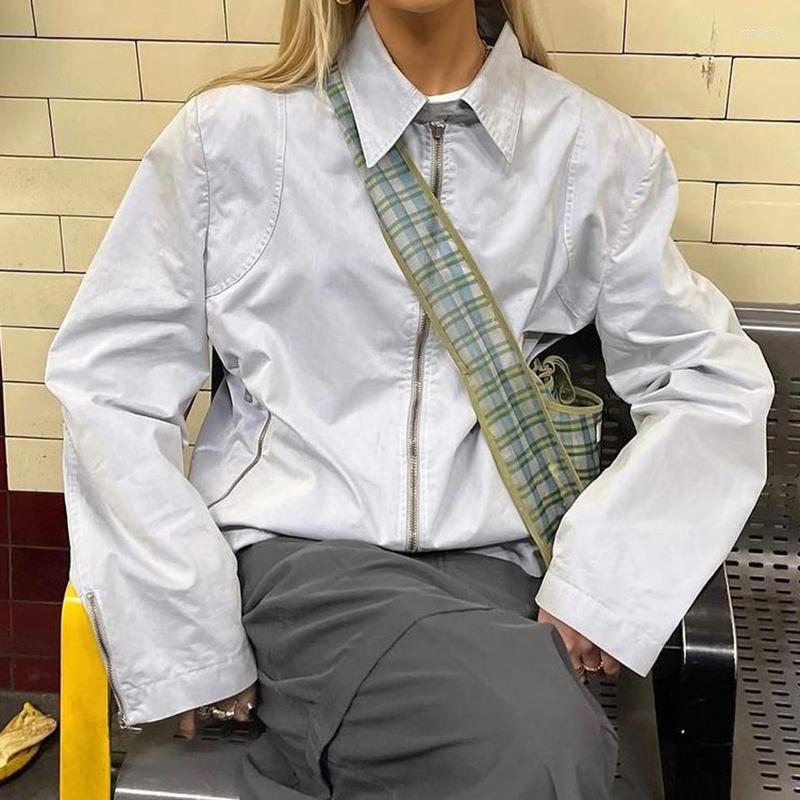 Women' Jackets Retro Autumn Winter Korean Thin Coat Y2K Vintage Bule Zipper Harajuku Turn Down Collar Women Outwear Long Sleeve Top, Blue
Women' Jackets Retro Autumn Winter Korean Thin Coat Y2K Vintage Bule Zipper Harajuku Turn Down Collar Women Outwear Long Sleeve Top, Blue