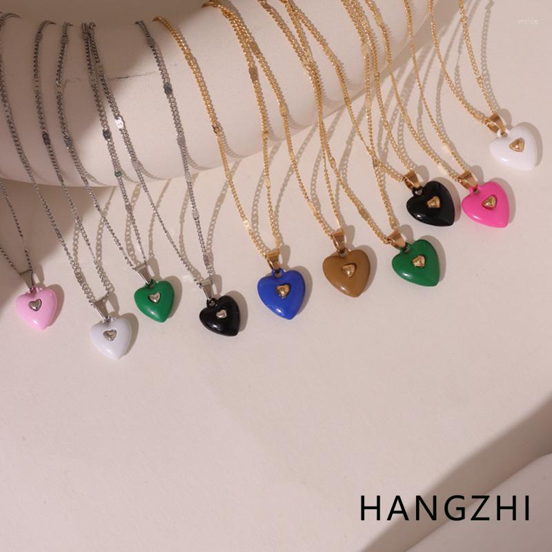 Pendant Necklaces HANGZHI Retro Drop Glaze Heart Necklace For Women Girls Candy Color Love Enamel Korean Fashion Jewelry 2023 INS
Pendant Necklaces HANGZHI Retro Drop Glaze Heart Necklace For Women Girls Candy Color Love Enamel Korean Fashion Jewelry 2023 INS