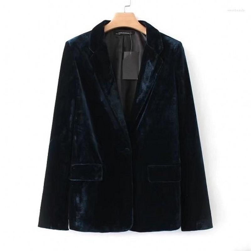 Women' Suits Blazer Single Women Dark Green Velvet Button Solid Colors Long Sleeve Casual Office Lady Oversize Loose Work Blazers
Women' Suits Blazer Single Women Dark Green Velvet Button Solid Colors Long Sleeve Casual Office Lady Oversize Loose Work Blazers