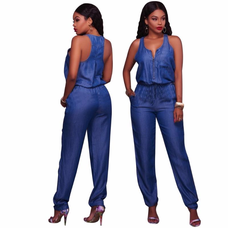 Women' Jumpsuits & Rompers Sleeveless Denim Jumpsuit Loose Playsuit Jeans Bodysuit WomenWomen, Blue
Women' Jumpsuits & Rompers Sleeveless Denim Jumpsuit Loose Playsuit Jeans Bodysuit WomenWomen, Blue