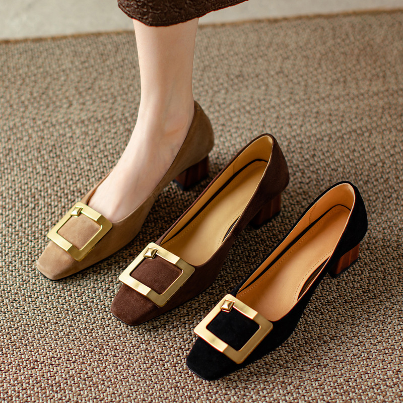 Gold Buckle Womens Mary Jane Shoes Fashion Square toe Elegant Med heel Lady Single Shoes
Gold Buckle Womens Mary Jane Shoes Fashion Square toe Elegant Med heel Lady Single Shoes