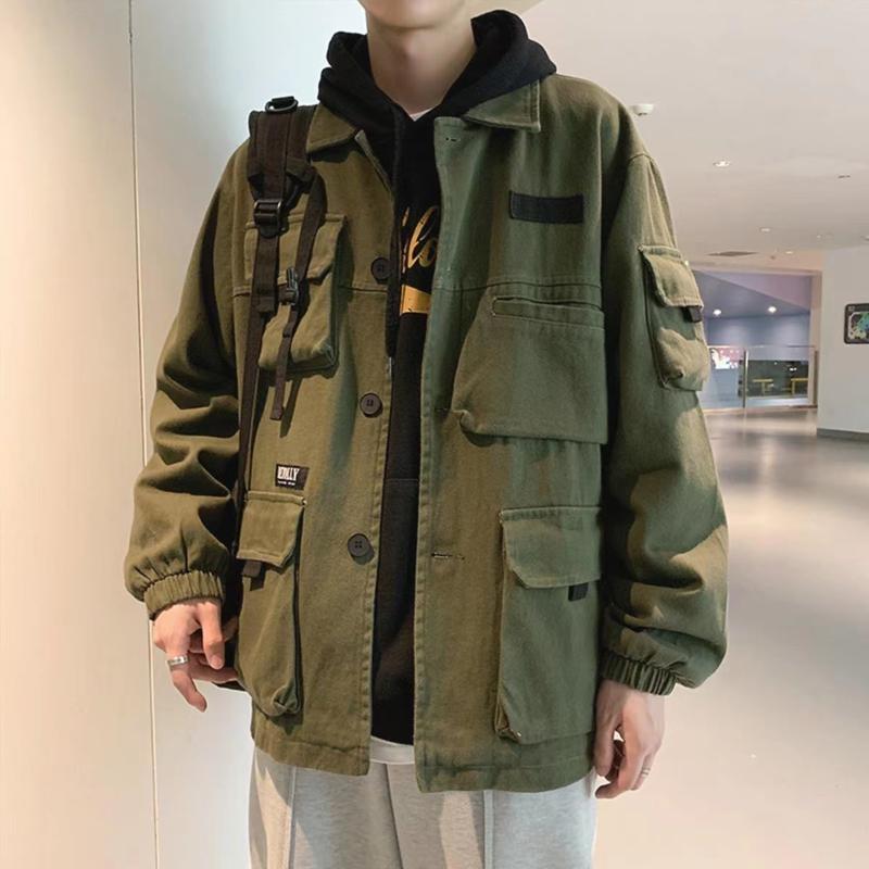 Men's Jackets Work Clothes Fashion Trend Streetwear Cargo Jacket Loose Large Casual Coats Student Green/black OuterwearMen's
Men's Jackets Work Clothes Fashion Trend Streetwear Cargo Jacket Loose Large Casual Coats Student Green/black OuterwearMen's