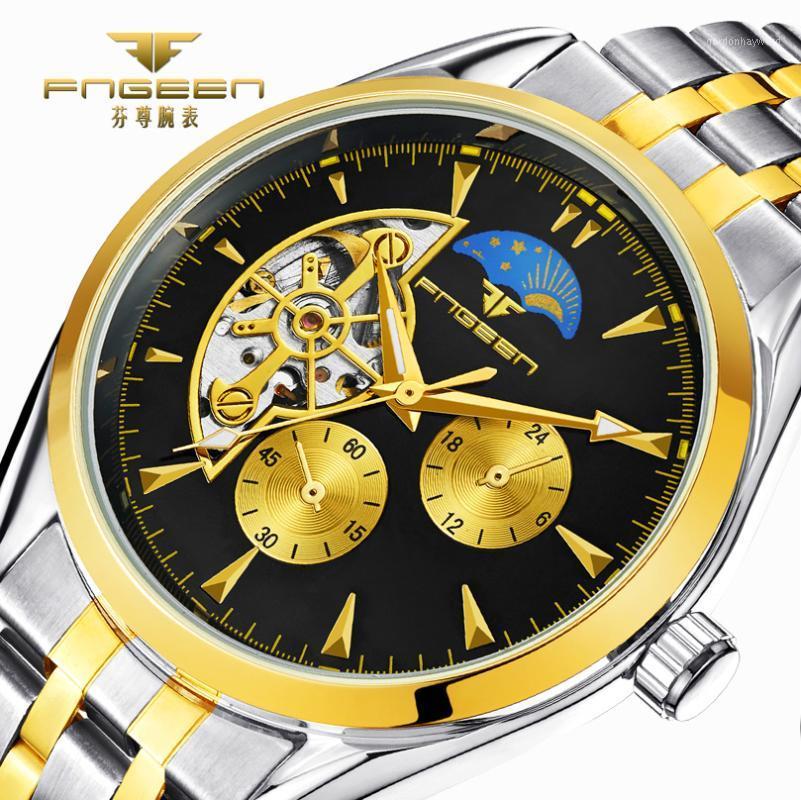Wristwatches Men Watch Skeleton Automatic Mechanical Waterproof Business Male Watches Man Wrist Top Relogio Masculino, Black silver black
Wristwatches Men Watch Skeleton Automatic Mechanical Waterproof Business Male Watches Man Wrist Top Relogio Masculino, Black silver black