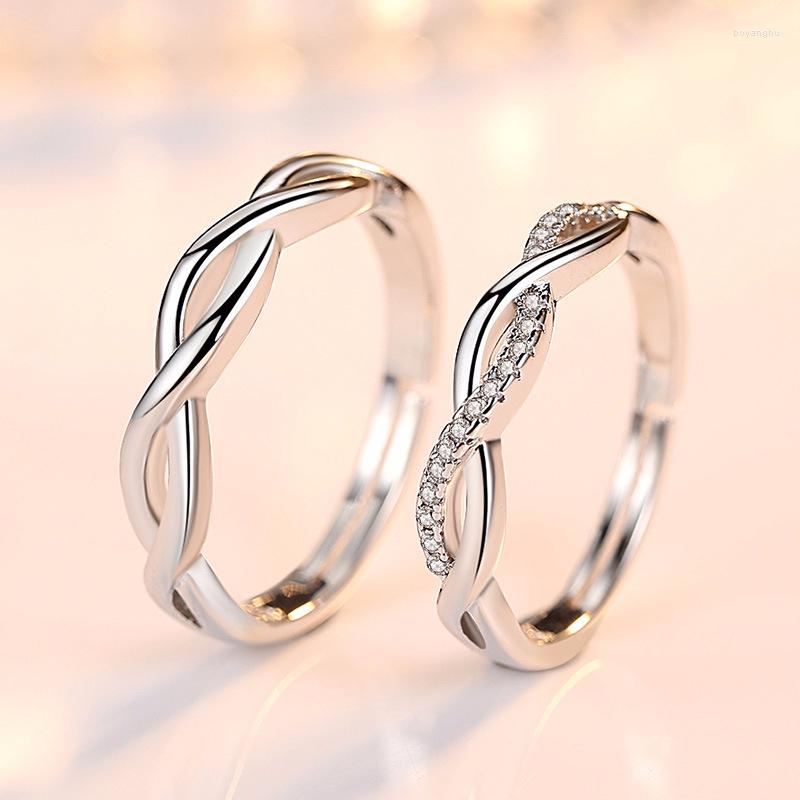 Wedding Rings Fashion Wave Couple Ring Set Korean Silver Plated For Women Men Jewelry Personality Resizable Lovers' Z6CF4
Wedding Rings Fashion Wave Couple Ring Set Korean Silver Plated For Women Men Jewelry Personality Resizable Lovers' Z6CF4
