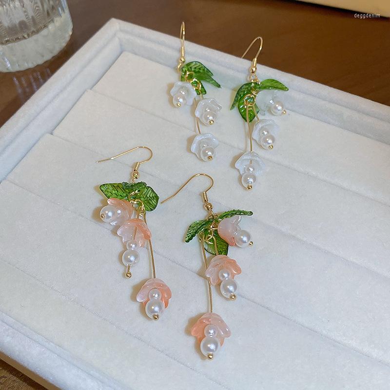 Pendant Necklaces Japanese And Korean Lily Of The Valley Flower Leaves Pearl Tassel Sweet Ear Hook European American Fashion Earrings Women
Pendant Necklaces Japanese And Korean Lily Of The Valley Flower Leaves Pearl Tassel Sweet Ear Hook European American Fashion Earrings Women