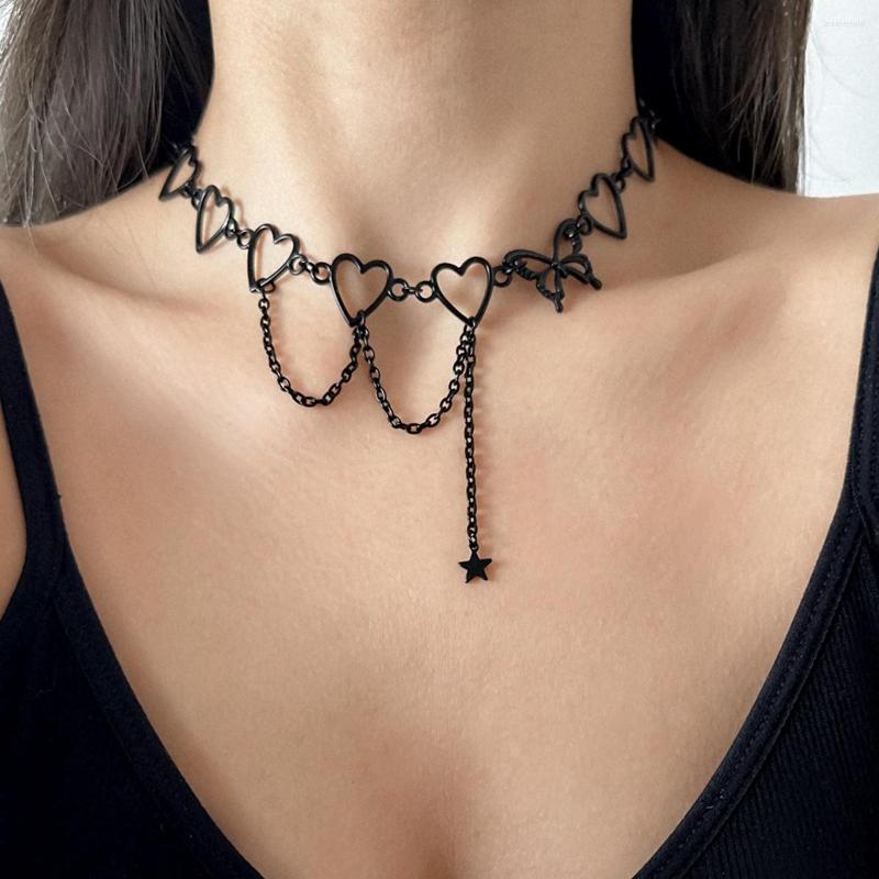 Choker Salircon Gothic Heart Chain Necklace Fashion Metal Tassel Star Pendant Short For Women Trend Party Jewelry
Choker Salircon Gothic Heart Chain Necklace Fashion Metal Tassel Star Pendant Short For Women Trend Party Jewelry