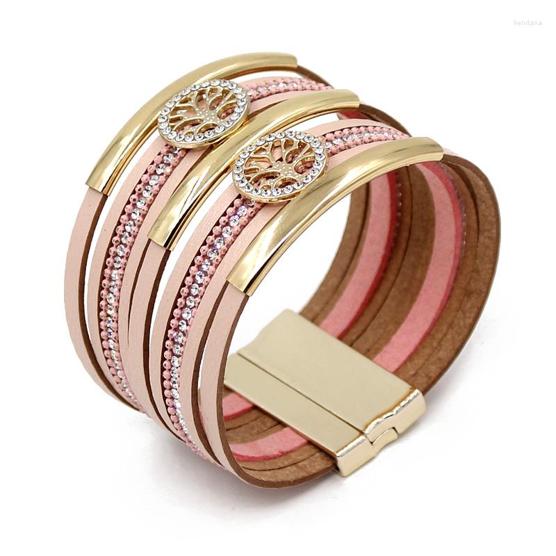 Charm Bracelets VONNOR Jewelry For Women Multi-layer Leather Rope Rhinestone Alloy Accessories Magnet Clasp Bangle Bracelete Feminino
Charm Bracelets VONNOR Jewelry For Women Multi-layer Leather Rope Rhinestone Alloy Accessories Magnet Clasp Bangle Bracelete Feminino