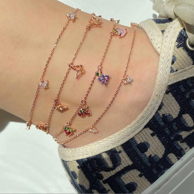 Anklets 2023 Lovely Fruit Anklet Jewelry Gold Silver Color Cute Small Cherry Grape Apple Strawberry Cz For Women
Anklets 2023 Lovely Fruit Anklet Jewelry Gold Silver Color Cute Small Cherry Grape Apple Strawberry Cz For Women