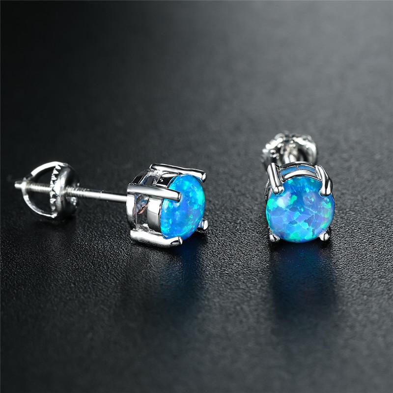 Stud Earrings Fashion Silver Color Female Cute Small Round Stone Blue White Green Opal For Women Bride JewelryStud
Stud Earrings Fashion Silver Color Female Cute Small Round Stone Blue White Green Opal For Women Bride JewelryStud