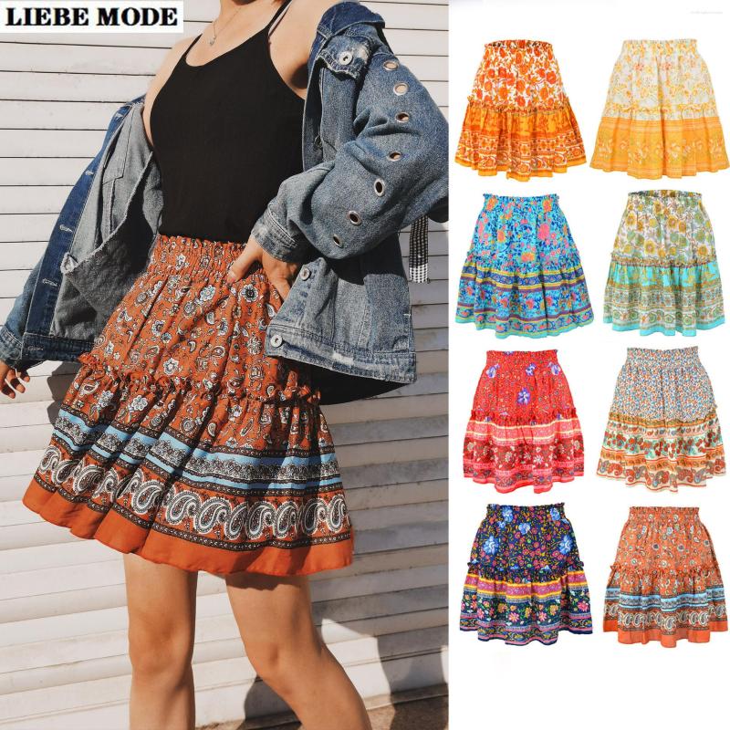 Skirts Women Elegant Floral Printed High Waist Ruffled A Line Chiffon Skirt Bohemian Style Casual Beach Summer Sheer Short
Skirts Women Elegant Floral Printed High Waist Ruffled A Line Chiffon Skirt Bohemian Style Casual Beach Summer Sheer Short