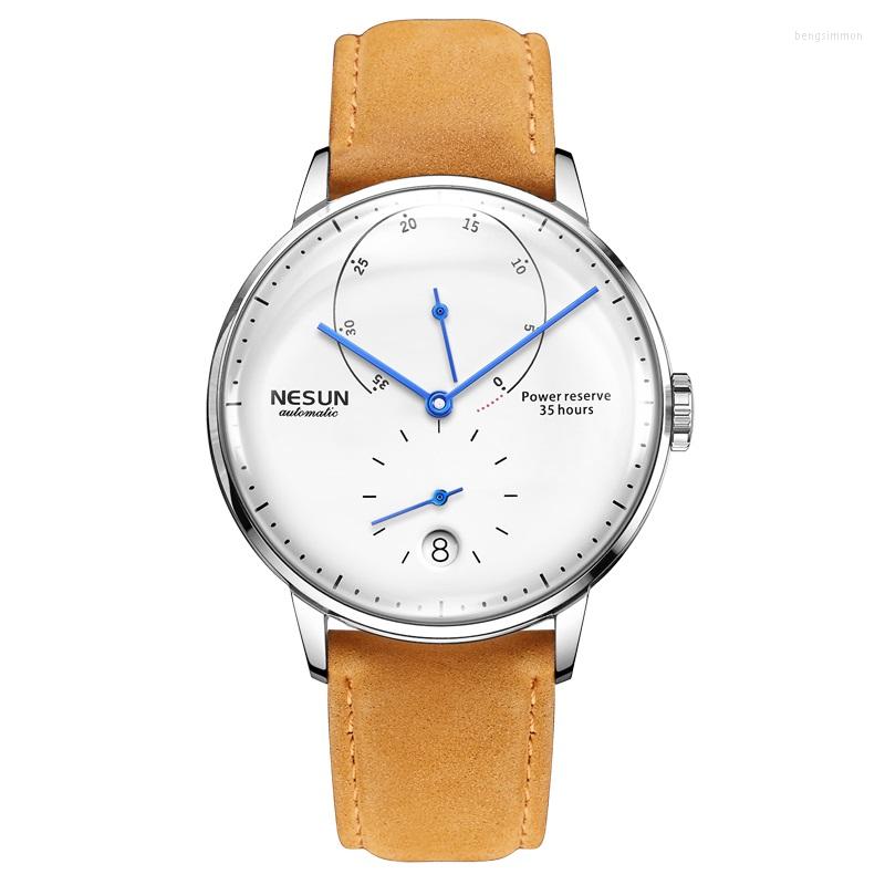 Wristwatches Switzerland Band NESUN Official Mens Watches Automatic Mechanical Watch Leather Waterproof Energy Display Relogio Masculi M9603, Ysbk
Wristwatches Switzerland Band NESUN Official Mens Watches Automatic Mechanical Watch Leather Waterproof Energy Display Relogio Masculi M9603, Ysbk