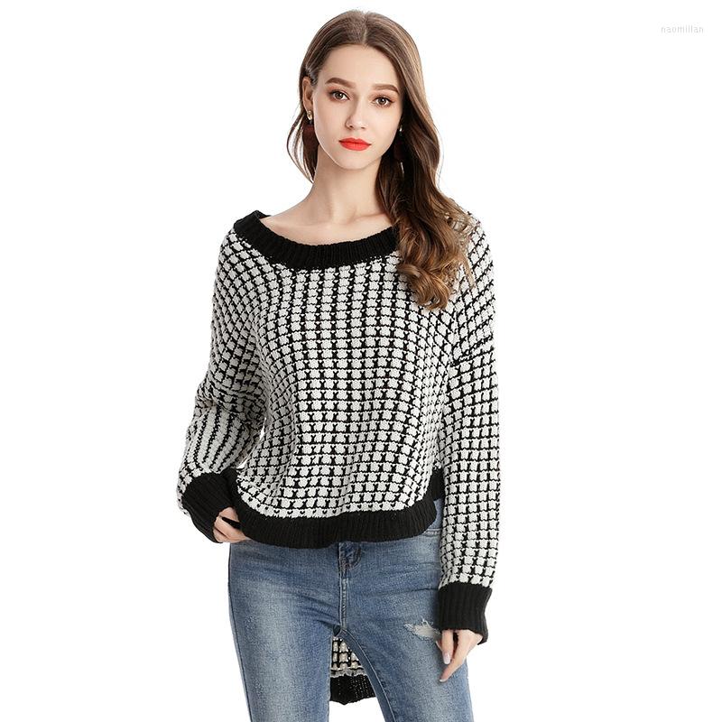 Women' Sweaters Women Knitted Pullover Sweater Solid Slash Neck Knit Blous Female Long Sleeve Cashmere Loose Casual Jumper B-9262, Black 
Women' Sweaters Women Knitted Pullover Sweater Solid Slash Neck Knit Blous Female Long Sleeve Cashmere Loose Casual Jumper B-9262, Black