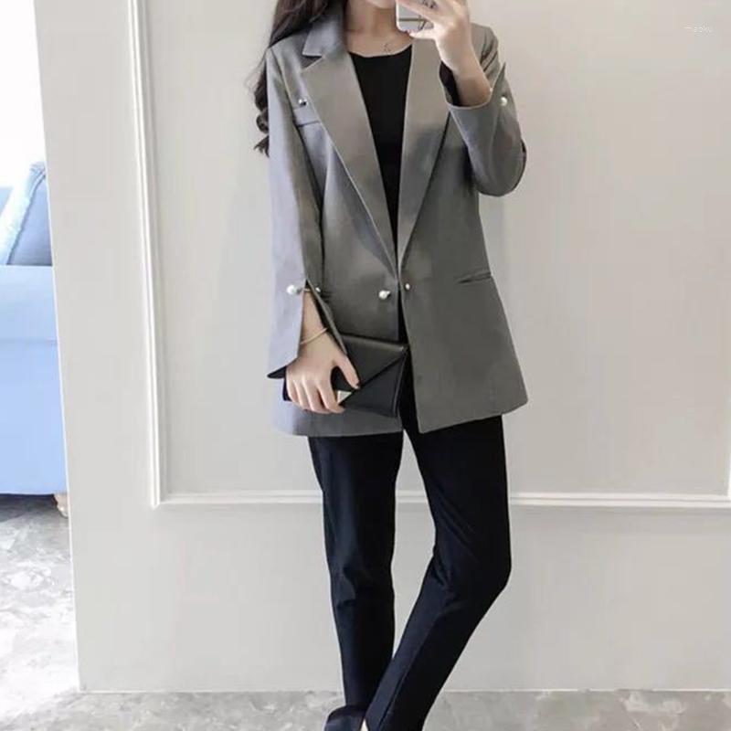 Women' Suits Long Sleeve Suit Blazer Women Outerwear Office Ladies High Quality Pearl Buttoned Female Solid Elegant Coat, Black
Women' Suits Long Sleeve Suit Blazer Women Outerwear Office Ladies High Quality Pearl Buttoned Female Solid Elegant Coat, Black