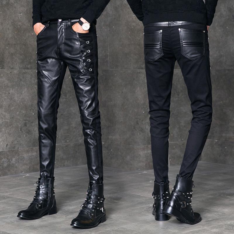 Men's Pants Men Slim Fit Black Faux Leather Autumn Winter Biker Motorcycle Hip Hop Punk Skinny Male Trousers Nightclub Bar Costumes, Picture shown
Men's Pants Men Slim Fit Black Faux Leather Autumn Winter Biker Motorcycle Hip Hop Punk Skinny Male Trousers Nightclub Bar Costumes, Picture shown